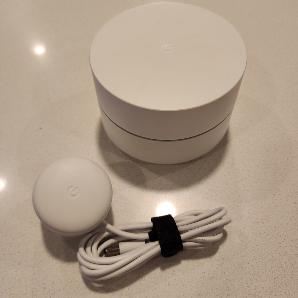Google WIFI Access Point Router GJ2CQ WIFI Google Mesh Single Puck w/ Power Cord